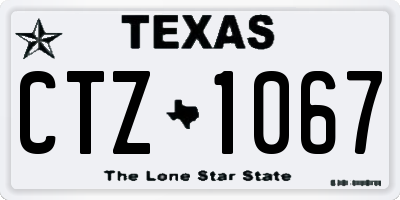TX license plate CTZ1067