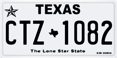 TX license plate CTZ1082