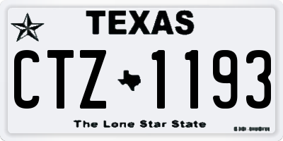 TX license plate CTZ1193