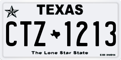 TX license plate CTZ1213