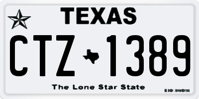 TX license plate CTZ1389
