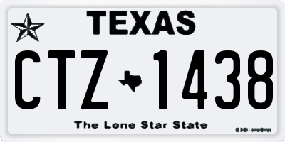TX license plate CTZ1438