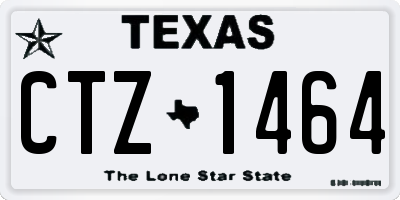 TX license plate CTZ1464