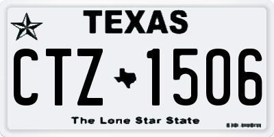 TX license plate CTZ1506