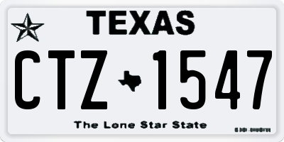 TX license plate CTZ1547