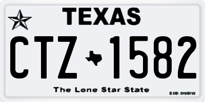 TX license plate CTZ1582