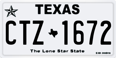 TX license plate CTZ1672