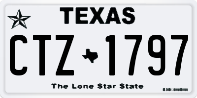 TX license plate CTZ1797