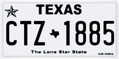 TX license plate CTZ1885