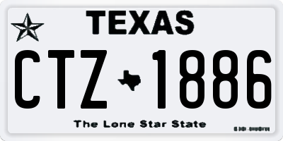 TX license plate CTZ1886