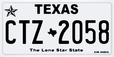 TX license plate CTZ2058