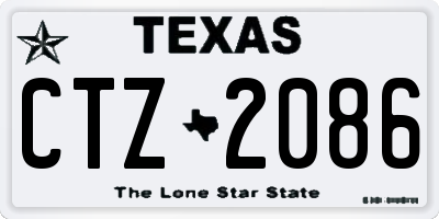 TX license plate CTZ2086