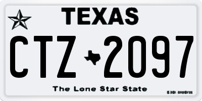 TX license plate CTZ2097