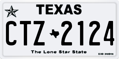 TX license plate CTZ2124