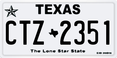 TX license plate CTZ2351