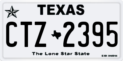 TX license plate CTZ2395