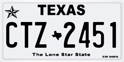 TX license plate CTZ2451