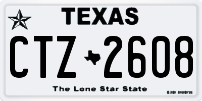TX license plate CTZ2608
