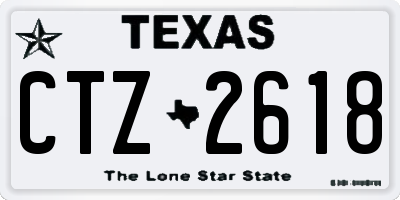 TX license plate CTZ2618