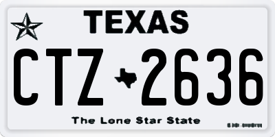 TX license plate CTZ2636