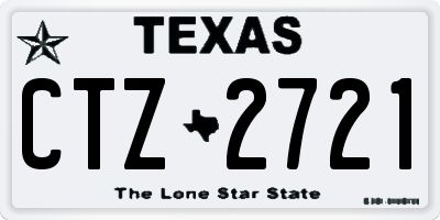 TX license plate CTZ2721