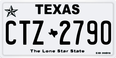 TX license plate CTZ2790