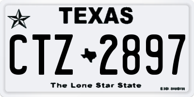 TX license plate CTZ2897