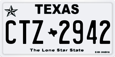 TX license plate CTZ2942