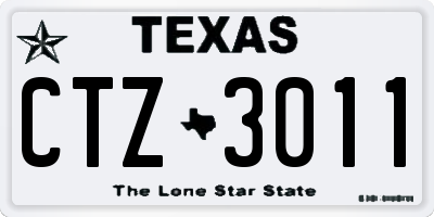 TX license plate CTZ3011