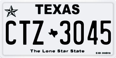 TX license plate CTZ3045