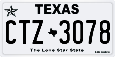 TX license plate CTZ3078