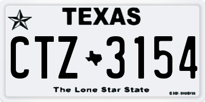 TX license plate CTZ3154