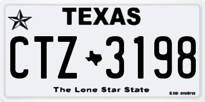 TX license plate CTZ3198