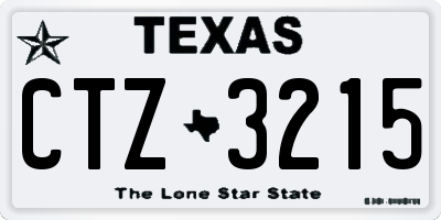 TX license plate CTZ3215
