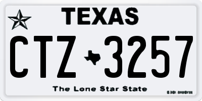 TX license plate CTZ3257