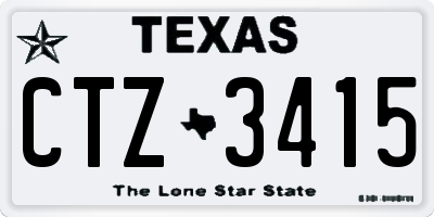 TX license plate CTZ3415