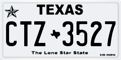 TX license plate CTZ3527