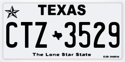 TX license plate CTZ3529