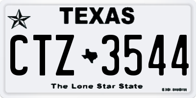 TX license plate CTZ3544