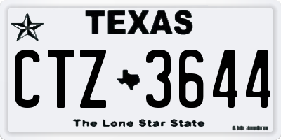 TX license plate CTZ3644