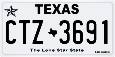 TX license plate CTZ3691