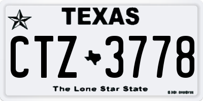 TX license plate CTZ3778