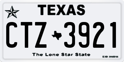 TX license plate CTZ3921