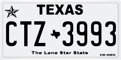 TX license plate CTZ3993