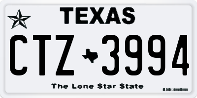 TX license plate CTZ3994