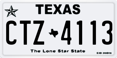 TX license plate CTZ4113