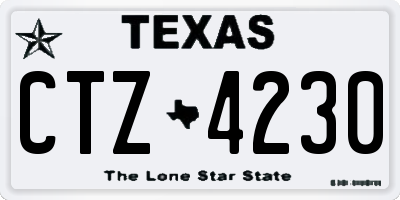 TX license plate CTZ4230
