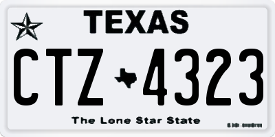 TX license plate CTZ4323