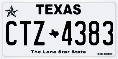 TX license plate CTZ4383