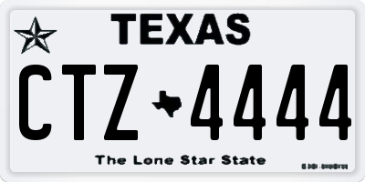 TX license plate CTZ4444